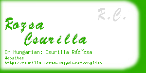 rozsa csurilla business card